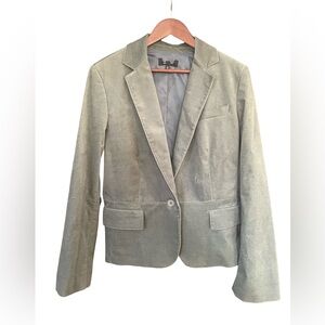 Talbots Velour Blazer | Sage Gray | Size 16